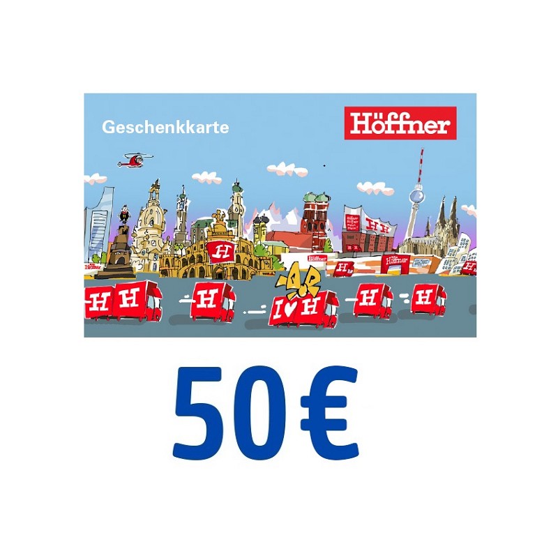 Höffner Gutschein 50 Euro für 200 °P + 47,99 € • portofrei