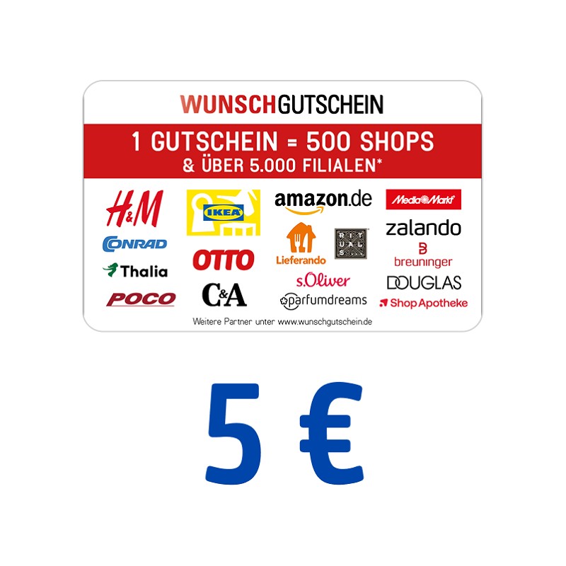 Wunschgutschein 5 Euro