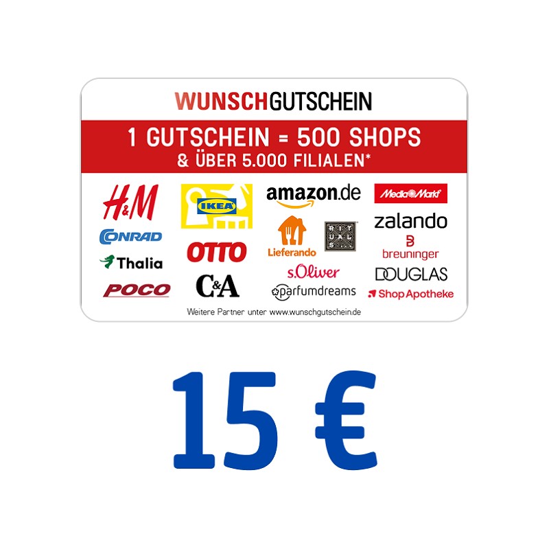 Wunschgutschein 15 Euro