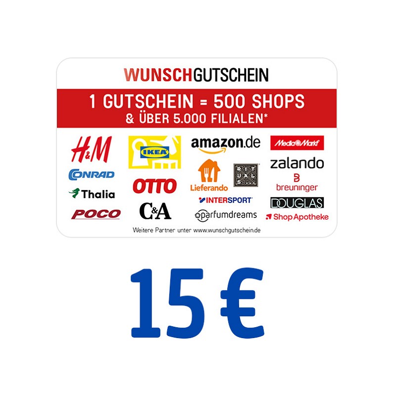 Wunschgutschein 15 Euro