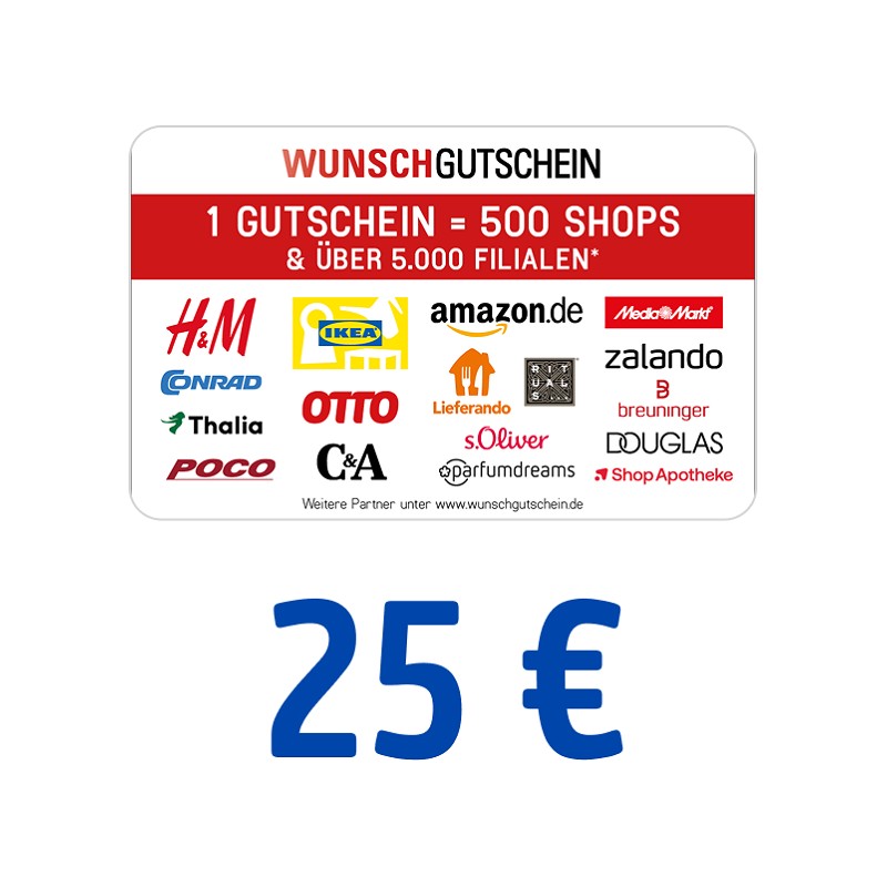Wunschgutschein 25 Euro