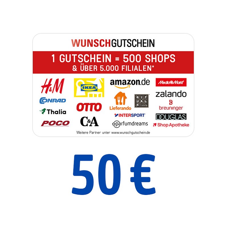 Wunschgutschein 50 Euro