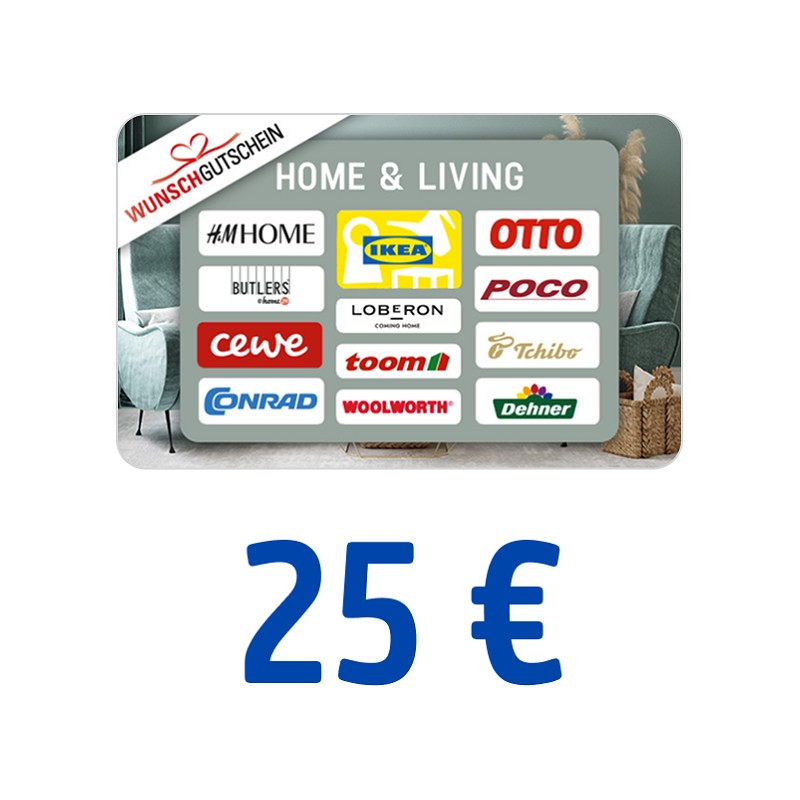 Wunschgutschein HOME & LIVING 25 Euro