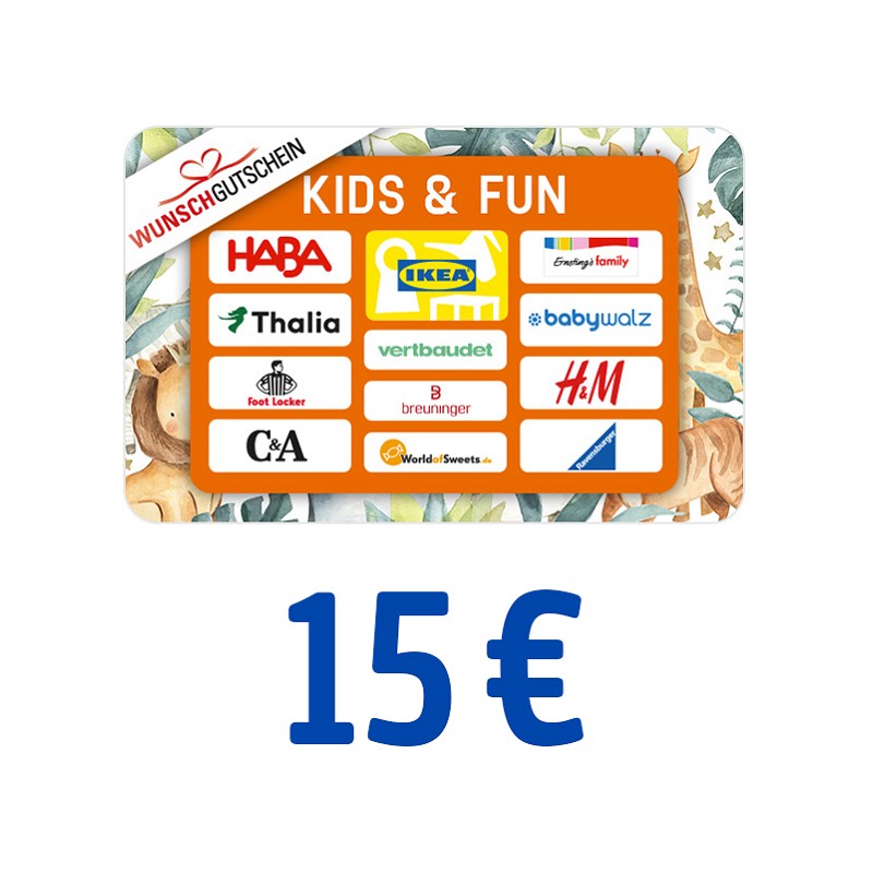 Wunschgutschein KIDS & FUN 15 Euro