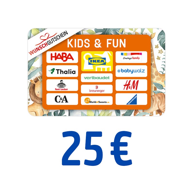 Wunschgutschein KIDS & FUN 25 Euro